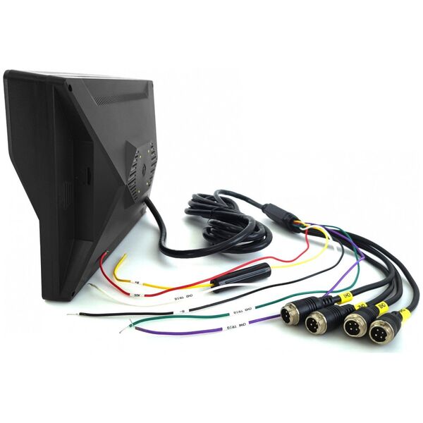 Nvox Monitor samochodowy lcd 9cali ahd 4pin z funkcją rejestratora 12v 24v oraz 4 kamery ahd