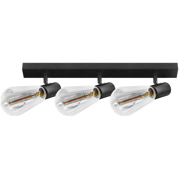 Lampa sufitowa Orno RIO SP 3, oprawa ścienno-sufitowa, E27 max. 3x60W, IP20, czarna