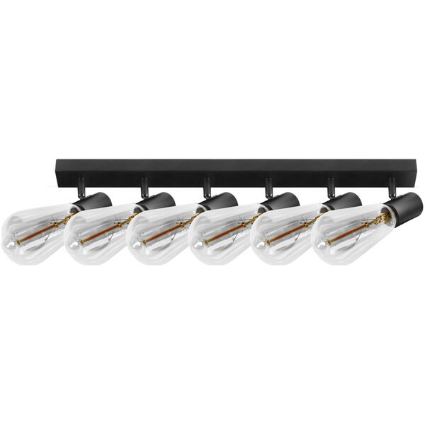 Lampa sufitowa Orno RIO SP 6, oprawa ścienno-sufitowa, E27 max. 6x60W, IP20, czarna