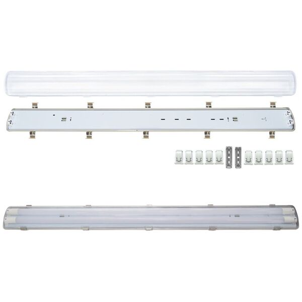 Nvox Oprawa hermetyczna przemysłowa  ip65 led 2x120cm t8 g13 jednostronnie zasilana
