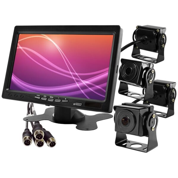 Nvox Monitor samochodowy lcd 7cali ahd cofania i monitoringu z obsługą 1 kamery 12v 24v