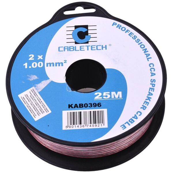 Kabel Cabletech KAB0396 Kabel głośnikowy CCA 1.0mm 25m