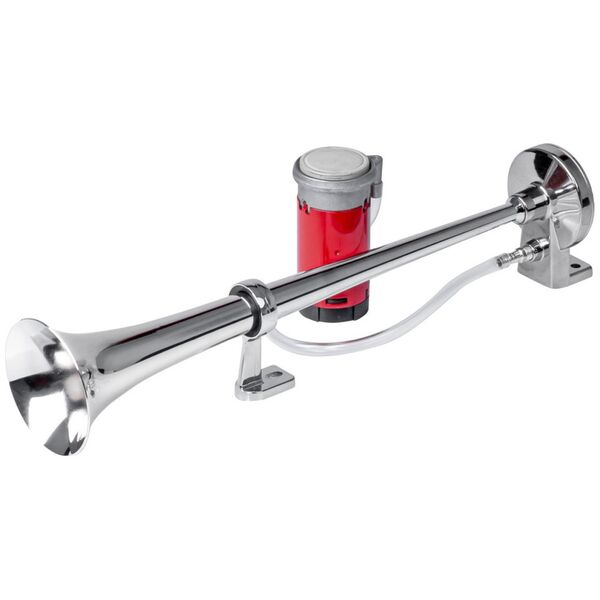 AMiO Klakson sygnał dźwiękowy fanfara chrom 12v amio-03618
