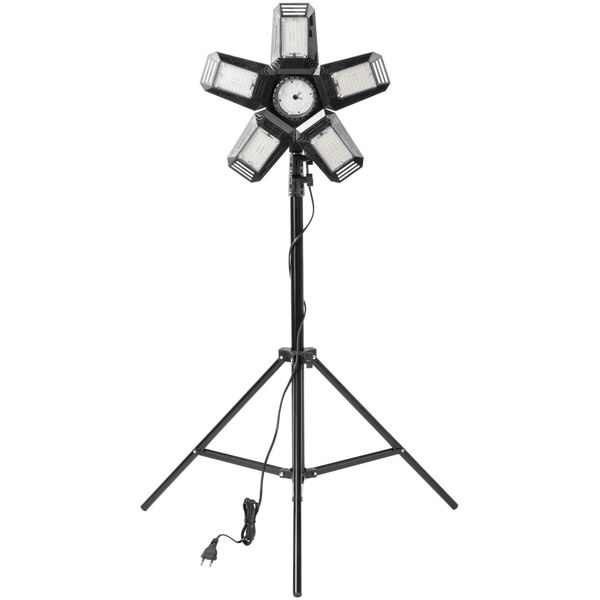 Naświetlacz Orno RIGEL LED zestaw: lampa warsztatowa składana 5-skrzydłowa 55W + statyw + adapter