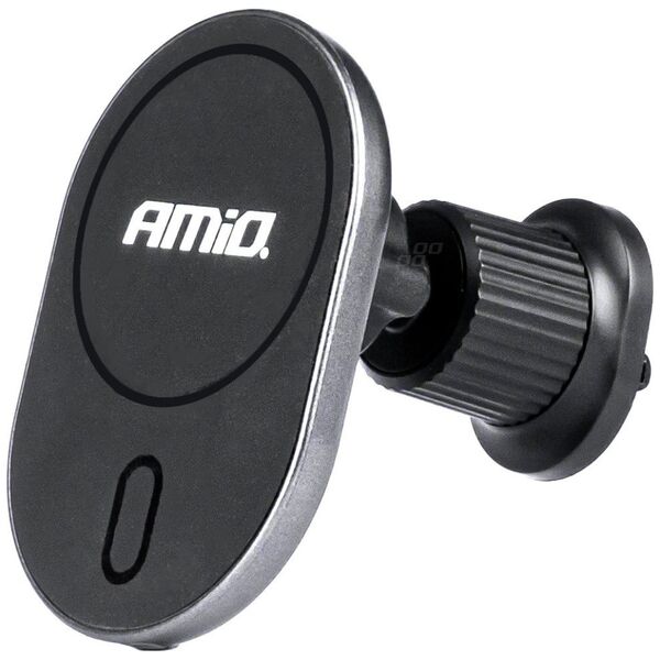 AMiO Uchwyt do samochodu na telefon z ładowarką indukcyjną do kratki my mag 15w amio-03769