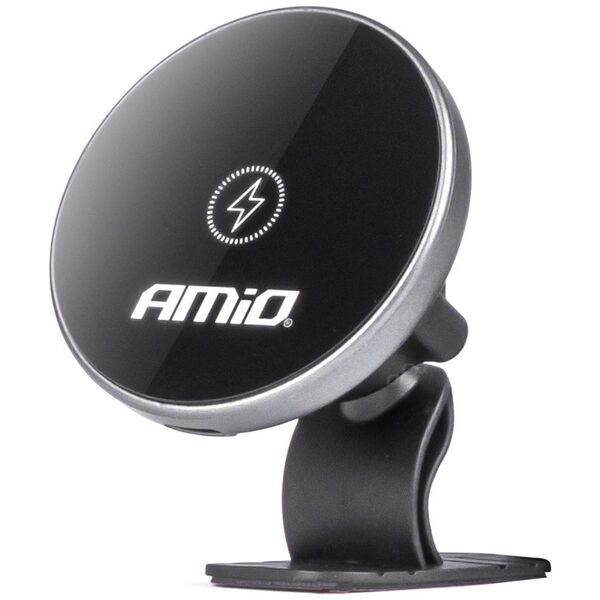 AMiO Uchwyt do samochodu na telefon z ładowarką indukcyjną na deskę kokpit my mag 15w amio-03774