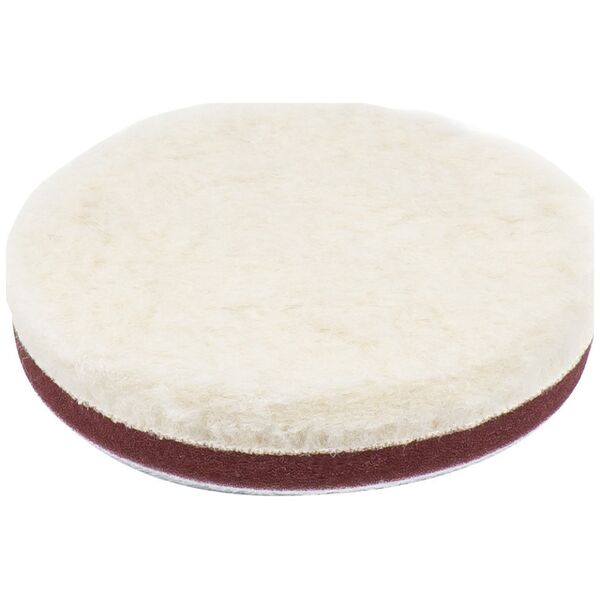 AMiO Pad polerski wełniany futro polerskie medium średni na rzep 125 mm amio-03705