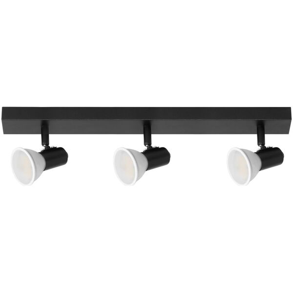 Lampa sufitowa Orno RIO SP 3, oprawa ścienno-sufitowa, GU10 max. 3x60W, IP20, czarna