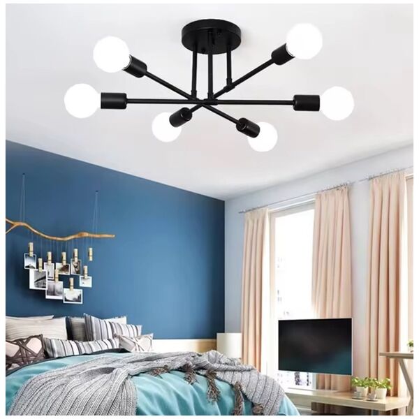 Lampa wisząca ATL ZD74N Lampa sufitowa wisząca loft 6       ramion