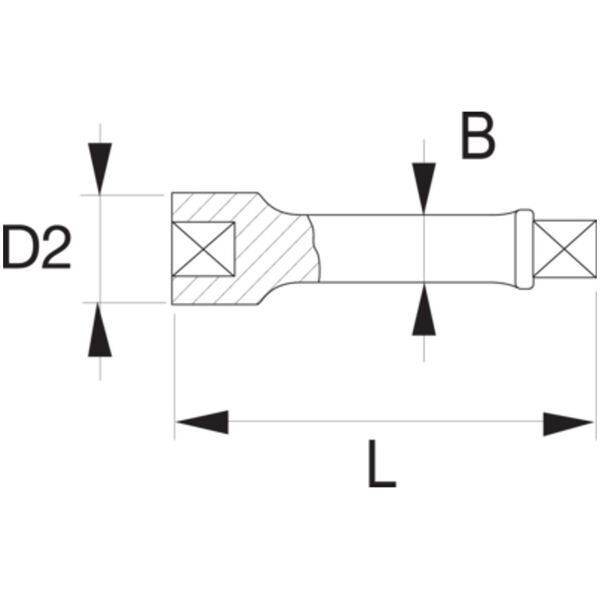 Bahco Przedłużka udarowa 1/2" 125 mm BAHCO