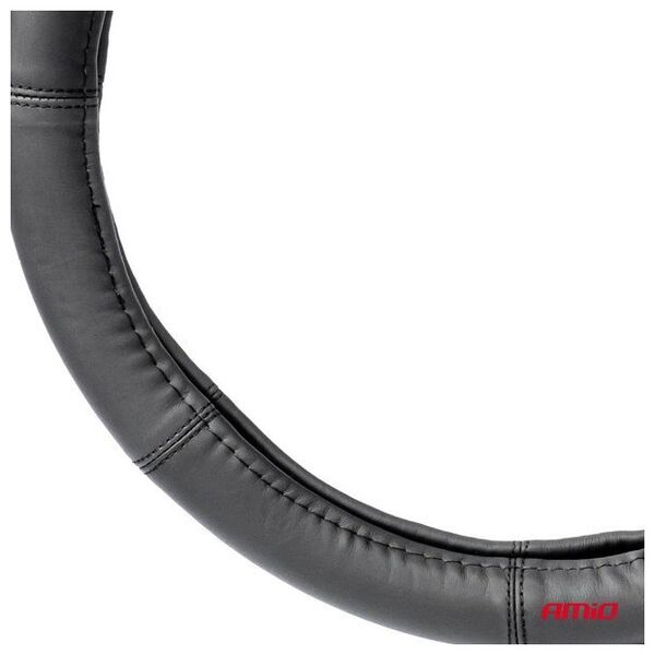 AMiO Pokrowiec skórzany nakładka na kierownicę samochodową S 35-37cm SWC-48-S AMIO-03545
