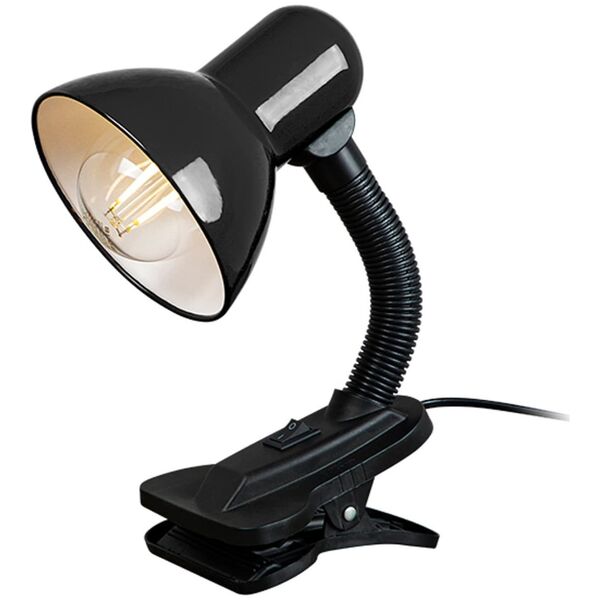 Lampka biurkowa Blow 44-155# Lampka biurkowa lb-08 z klipsem czarna