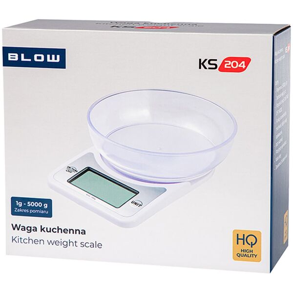 Waga kuchenna Blow 44-089# Waga kuchenna ks204 z miską 5kg