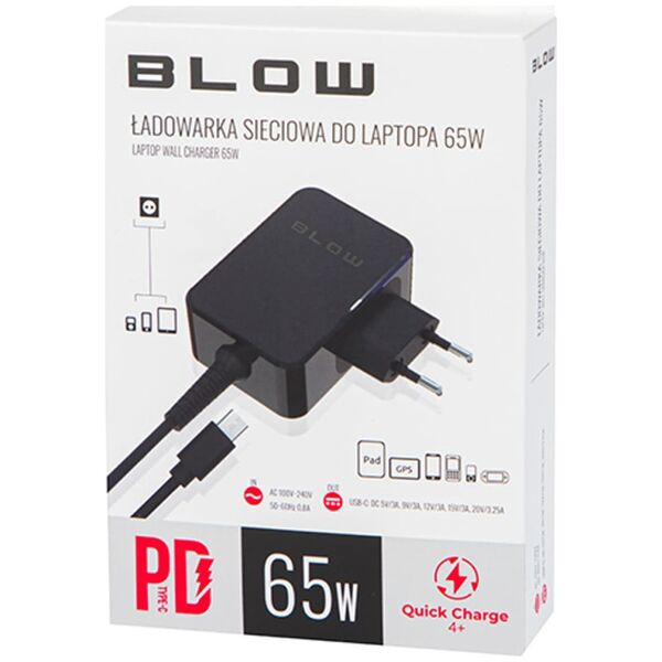 Ładowarka Blow 76-016# Ładowarka sieciowa do laptopa usb-c pd 65w
