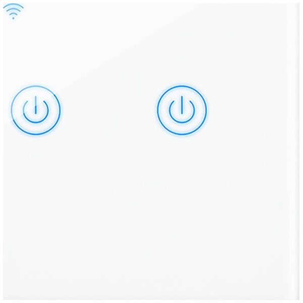 Blow 72-088# Inteligentny włącznik światła dwukanałowy szklany wifi tuya