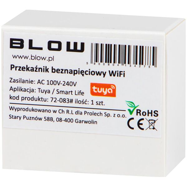 Blow 72-083# Inteligentny przekaźnik beznapięciowy wifi tuya