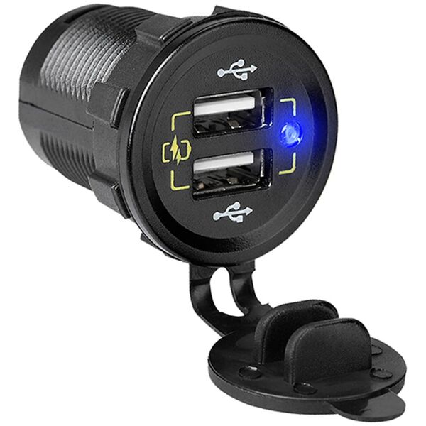 Ładowarka Blow 75-697# Ładowarka samochodowa montażowa 2xusb m18c