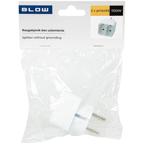Kabel zasilający Blow 98-602# Rozgałęźnik r-2/22 pr 2gn bez uziemienia