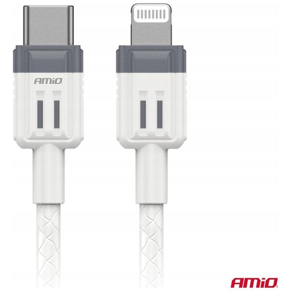 Kabel USB AMiO Kabel do ładowania usb-c - iphone lightning fulllink 20w 100cm amio-03910