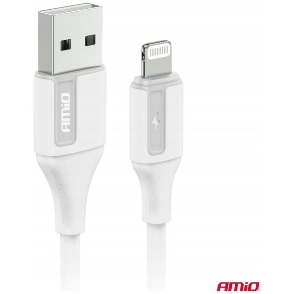 Kabel USB AMiO Kabel do ładowania usb-a - lightning iphone 3a 100cm fulllink amio-03919