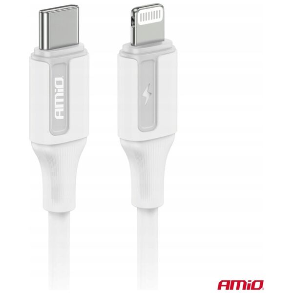 Kabel USB AMiO Kabel do ładowania usb-c - iphone lightning 20w 100cm amio-03922