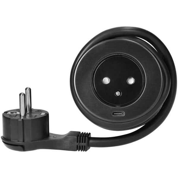 Orno Gniazdo wpuszczane w blat 2P+Z z systemem EasyEject, USB 3.0, 1,5m + przejściówka do USB