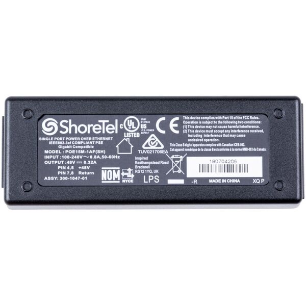 Mitel Mitel 802.3af POE Power Injector Τηλέφωνο γενικής χρήσης 13781901 7109806182712