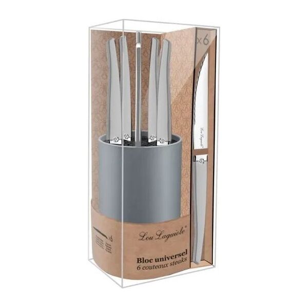Amefa Lou Laguiole - Steaks Knive- κομψό σατέν φινίρισμα -6 stk & θήκη για μαχαίρι 13802326 3546700000000
