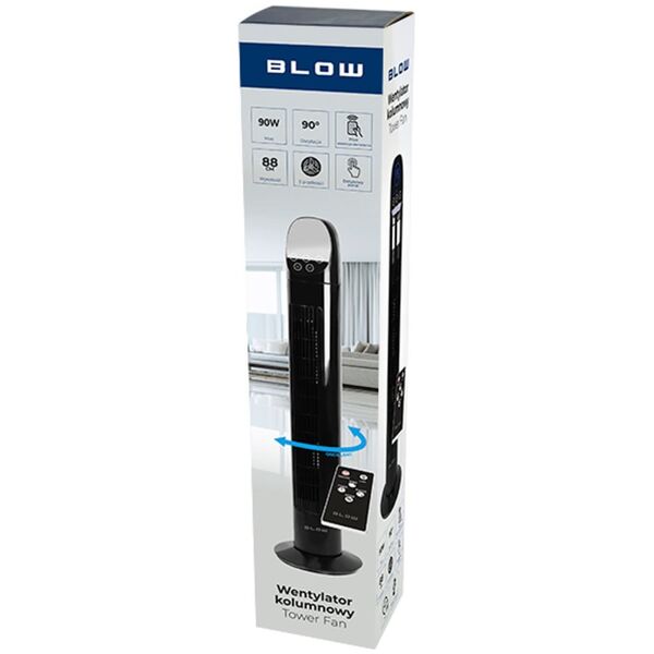 Blow 44-075# Wentylator kolumnowy 90w lcd + pilot