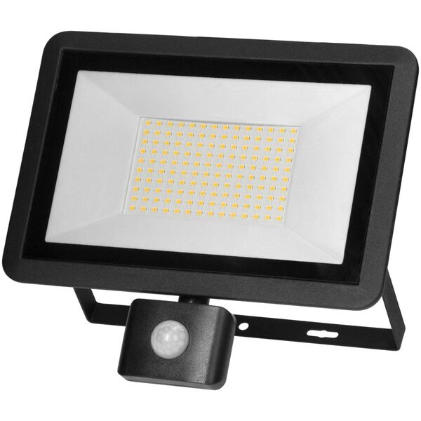 Naświetlacz Orno FARO S LED 100W naświetlacz z PIR 8000lm, IP44, 4000K, aluminium + szkło