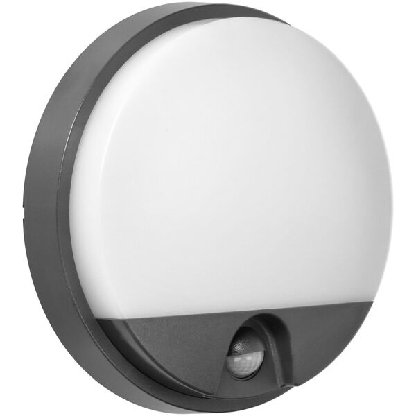 Kinkiet Orno AGAT LED 15W, oprawa ogrodowa z czujnikiem ruchu, 140st, 1100lm, IP54, 4000K, szara