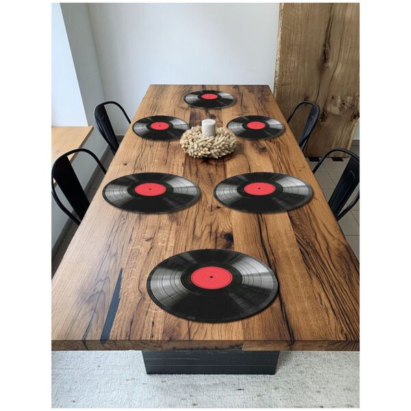 Bertoni Zestaw podkładek na stół okrągłych 6D - VINYL 