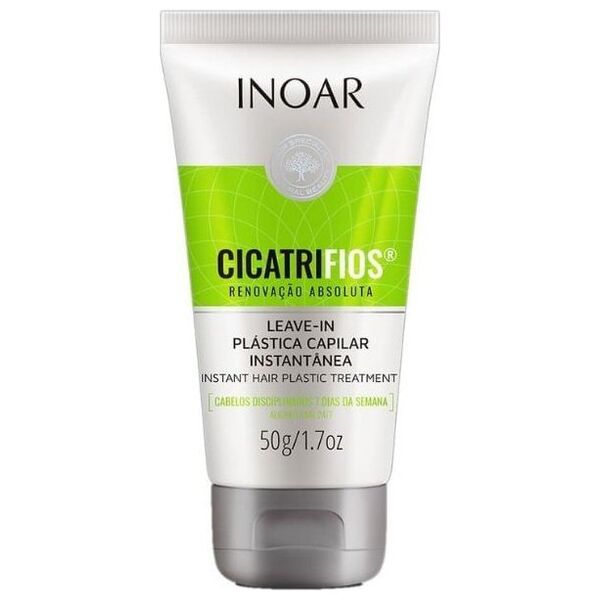 Inoar Nenuskalaujamas balzamas pasipūtusiems ploniems, vidutinio storumo plaukams Inoar CicatriFios Leave-in, 50 ml