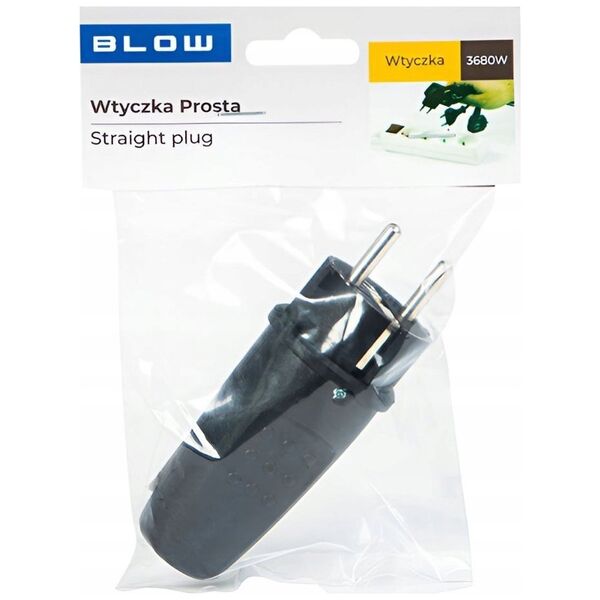 Blow Gniazdo GN-54 PR pojedyncze z uziemieniem hermetyczne czarne