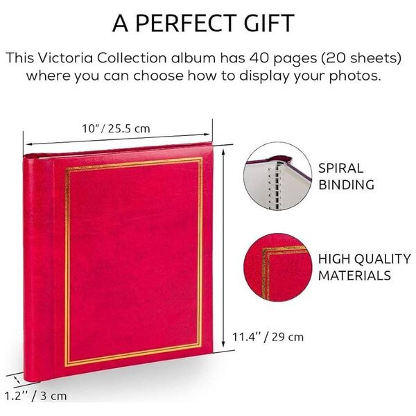 Victoria Collection Album SA40S Magnetic 40pgs Classic, κόκκινο 2τμχ 13991620 4741326102172