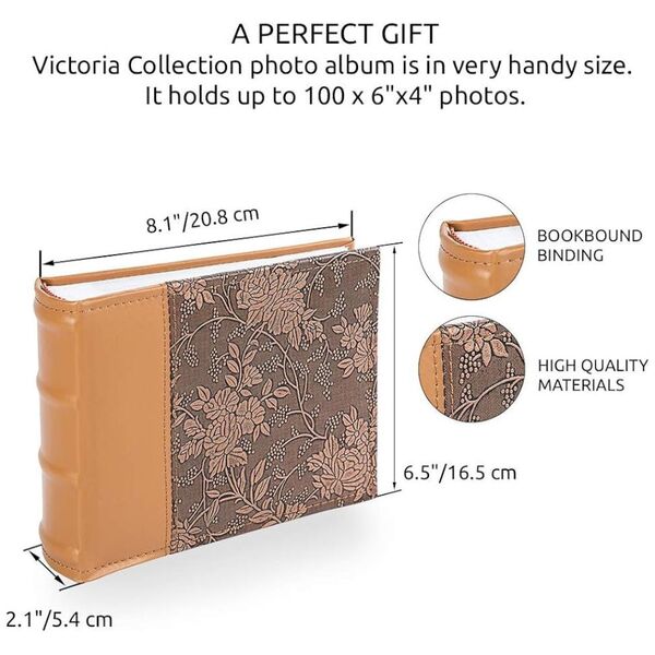 Victoria Collection Album B 10x15/100M Flower-2, μπρονζέ 2τμχ 13991622 4741326102233
