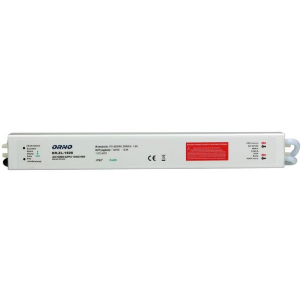 Orno Zasilacz do LED 12VDC 150W, IP67 (OR-ZL-1608)