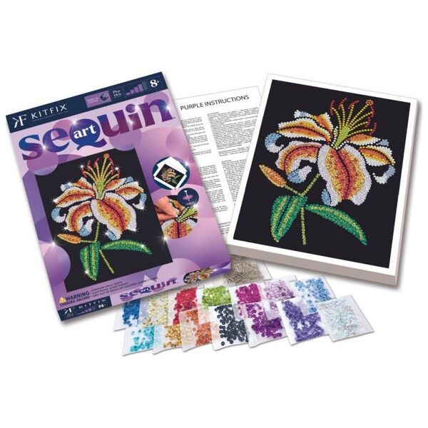 Σετ Airfix KITFIX DIY Sequin Art Purple Tiger Lily 14044272 5905935810203
