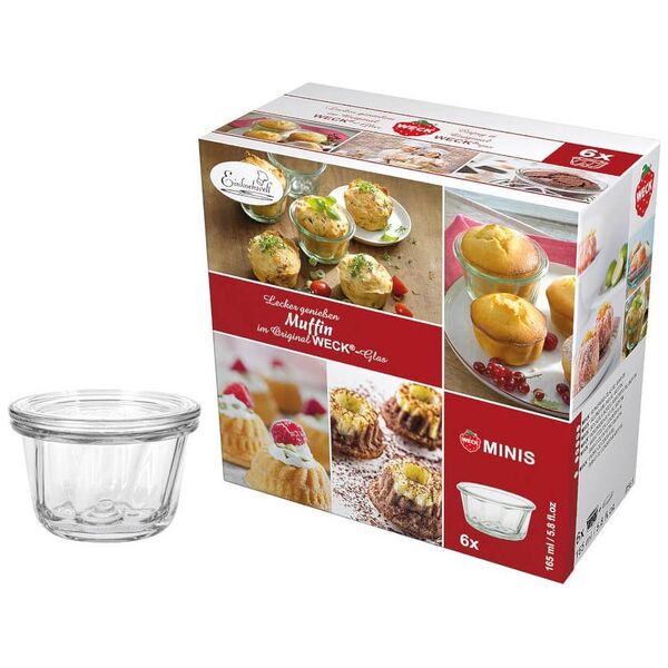 Jata WECK Στρογγυλό Βάζο Μάφιν 165ml Σετ 6 τεμαχίων 14049996 4037839411321