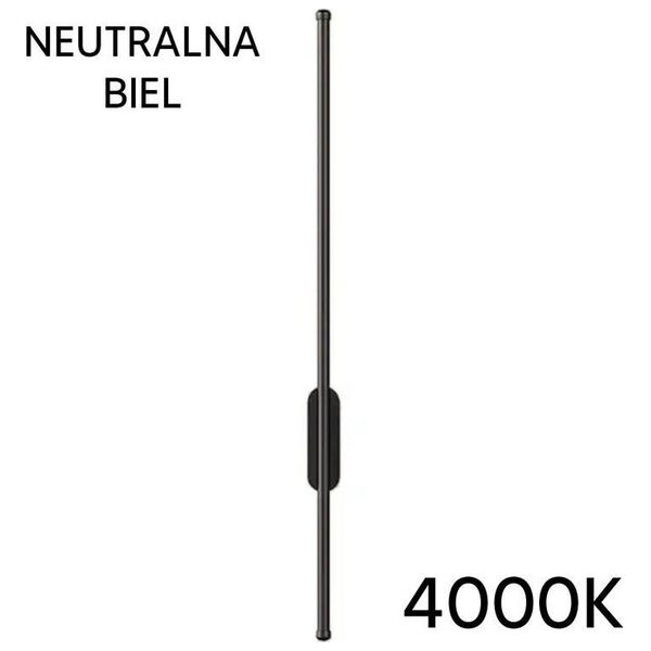 Kinkiet Aptel Wewnętrzna LAMPA Ścienna Kinkiet LED 2000lm 15W  neutralna biel czarny ZD116