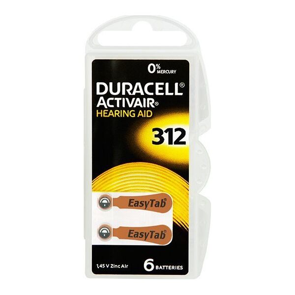 Blow 3857# Bateria da-312 duracell do aparatu słuchowego 6sztuk
