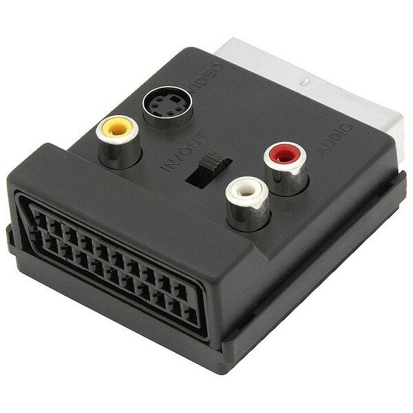 Blow 2566# Rozgałęźnik wtyk scart-1xgniazdo scart+3rca+svhs+ przełącznik
