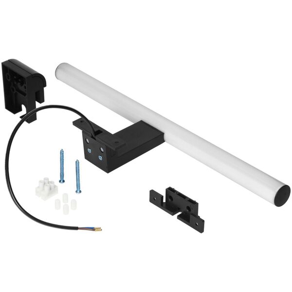 Orno PEEGEL LED 6W, lampa nad lustro, 540lm, 4000K, dł.40 cm, tworzywo sztuczne+akryl, czarna