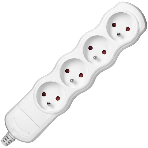Orno Rozgałęźnik wielogniazdowy 4x2P+Z, biały