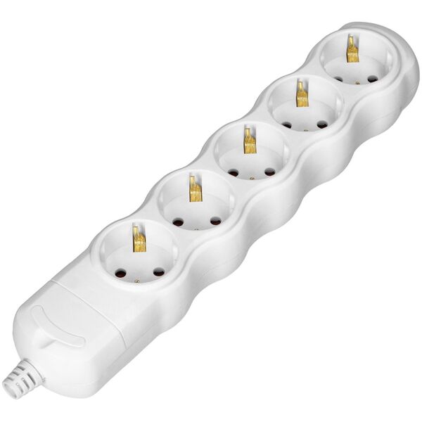 Orno Rozgałęźnik 5x2P+Z Schuko, biały