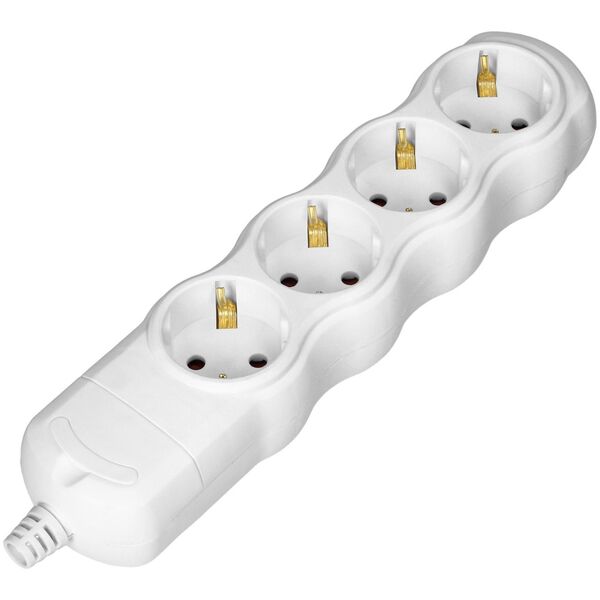 Orno Rozgałęźnik 4x2P+Z Schuko, biały