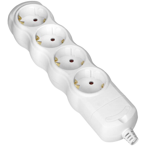 Orno Rozgałęźnik 4x2P+Z Schuko, biały
