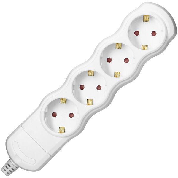 Orno Rozgałęźnik 4x2P+Z Schuko, biały