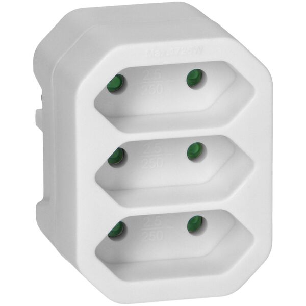 Orno Rozgałęźnik 3x2P euro, biały