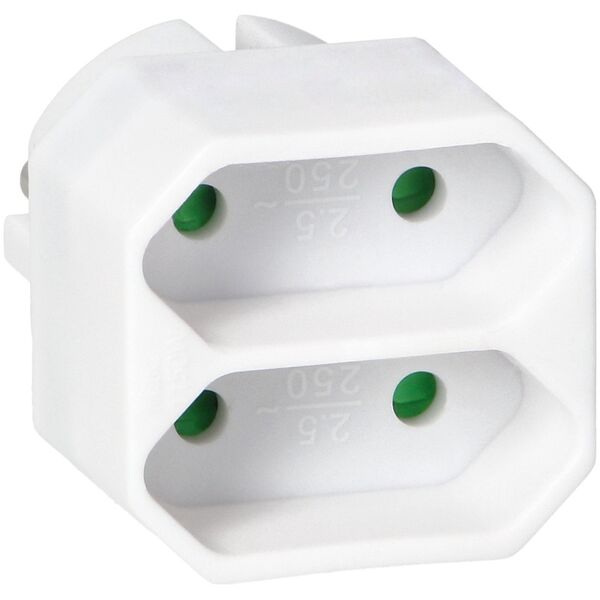 Orno Rozgałęźnik 2x2P euro, biały, 20 szt.